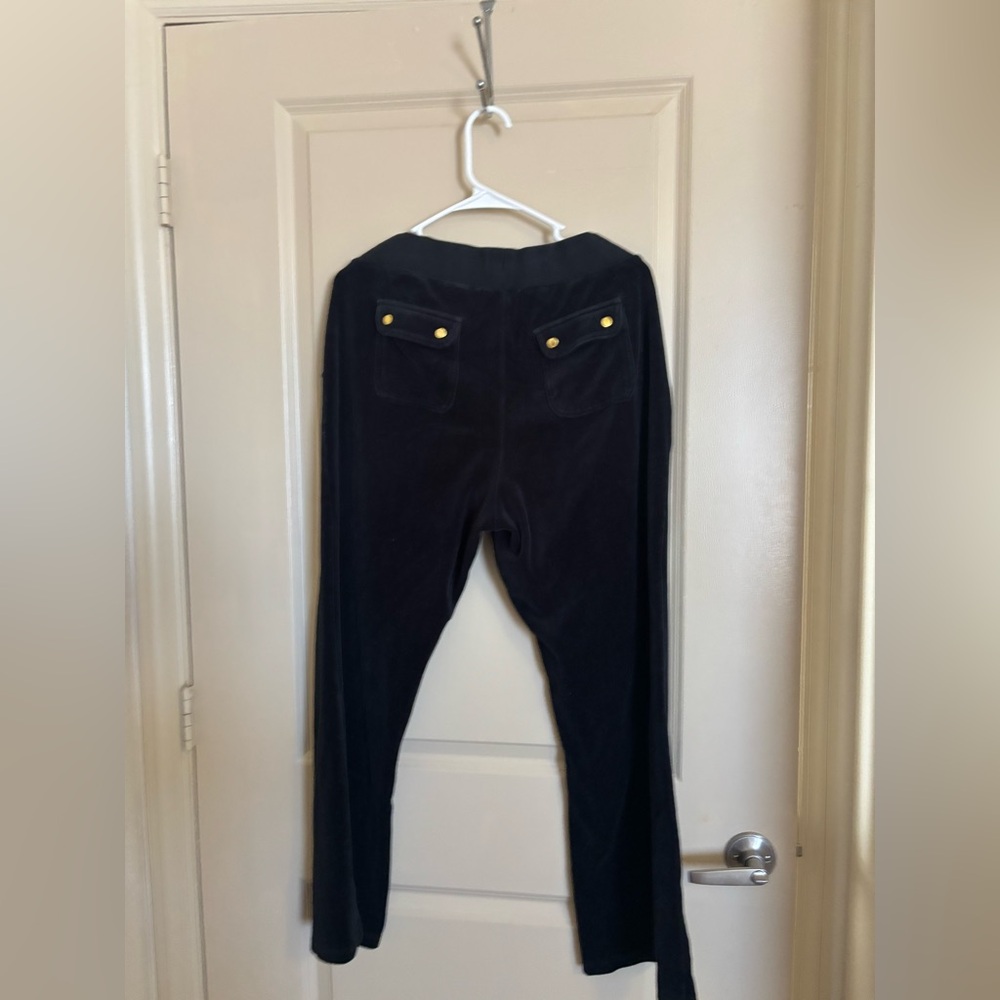 Juicy Couture Black Jogger Pants Large - Picture 2 of 4